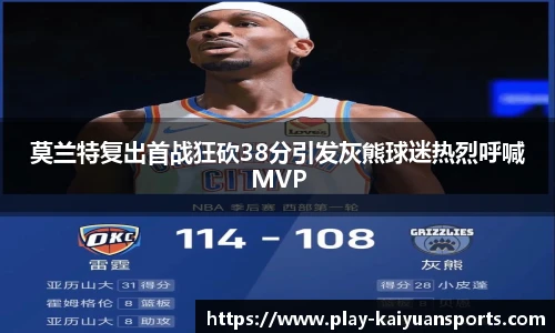 莫兰特复出首战狂砍38分引发灰熊球迷热烈呼喊MVP